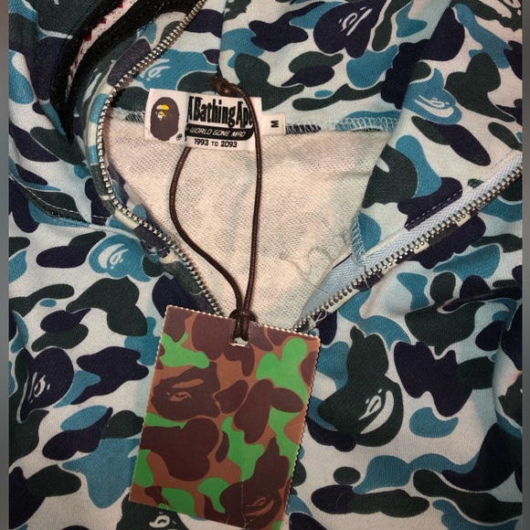 Bape blue camo full zip size M - Picture 4 of 5